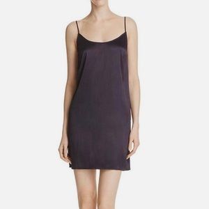 French connection navy satin slip dress